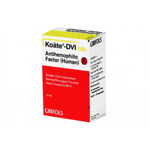 KOATE - DVI 250 IU HUMAN ANTIHEMOPHILIC FACTOR ( BLOOD COAGULATION FACTOR VIII ) IV 5 ML VIAL